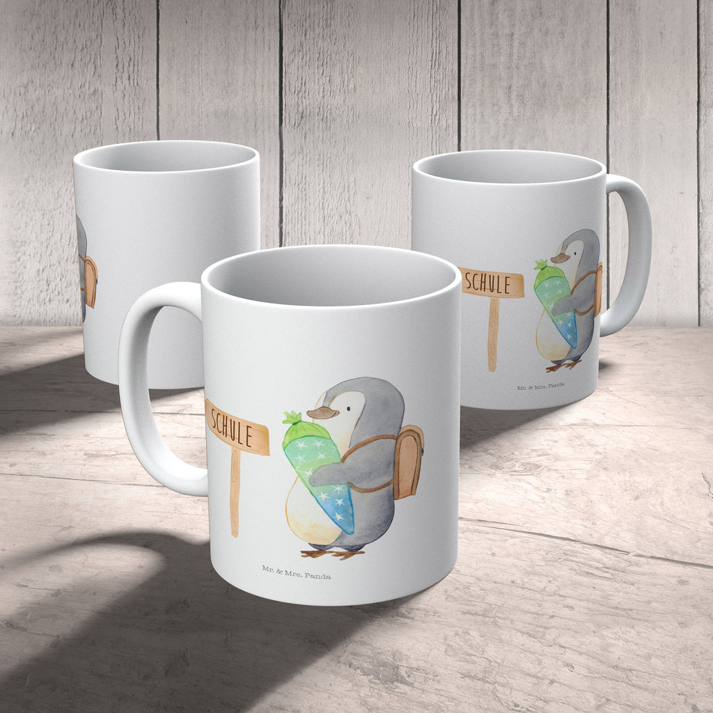 Kindertasse Pinguin Schultüte Kunststoff Tasse, Kindergarten, Tasse, Trinkbecher, Camping Becher, Kaffeetasse, Kunststoffbecher, Kindergartenbecher, Outdoorgeschirr, Kunststoffgeschirr, Reisebecher, Reisetasse, Kinderbecher, Pinguin, Schulanfänger, Einschulung, 1. Klasse, Geschenk zur Einschulung, erster Schultag, Schulranzen