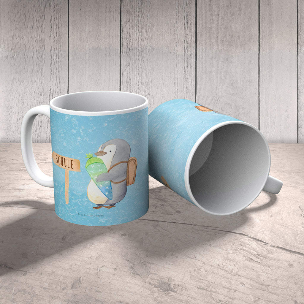 Kindertasse Pinguin Schultüte Kunststoff Tasse, Kindergarten, Tasse, Trinkbecher, Camping Becher, Kaffeetasse, Kunststoffbecher, Kindergartenbecher, Outdoorgeschirr, Kunststoffgeschirr, Reisebecher, Reisetasse, Kinderbecher, Pinguin, Schulanfänger, Einschulung, 1. Klasse, Geschenk zur Einschulung, erster Schultag, Schulranzen
