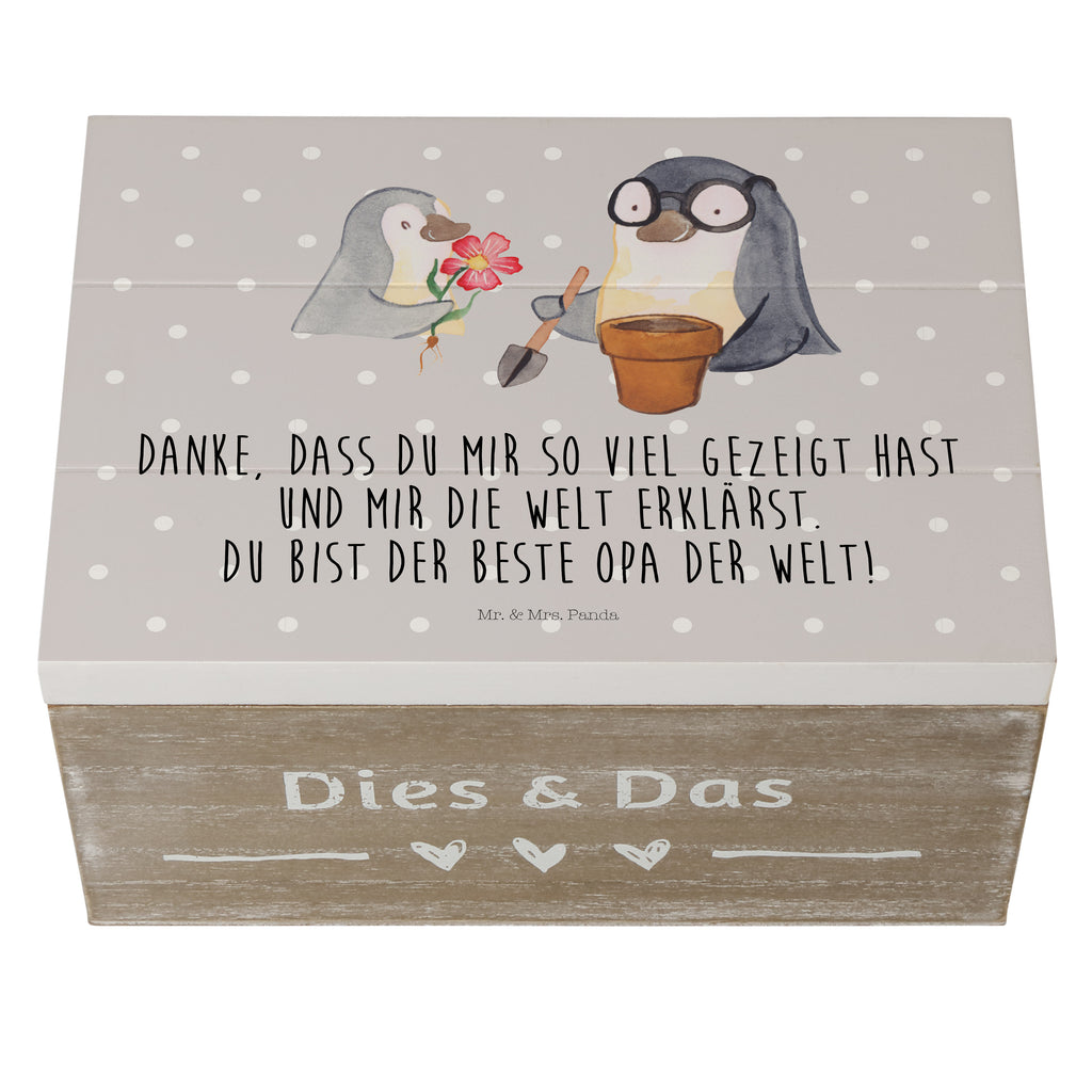 Holzkiste Pinguin Opa Blumen pflanzen Holzkiste, Kiste, Schatzkiste, Truhe, Schatulle, XXL, Erinnerungsbox, Erinnerungskiste, Dekokiste, Aufbewahrungsbox, Familie, Vatertag, Muttertag, Bruder, Schwester, Mama, Papa, Oma, Opa, Großvater, Opi, bester Opa, Lieblingsopa