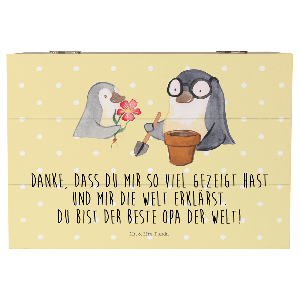 Holzkiste Pinguin Opa Blumen pflanzen Holzkiste, Kiste, Schatzkiste, Truhe, Schatulle, XXL, Erinnerungsbox, Erinnerungskiste, Dekokiste, Aufbewahrungsbox, Familie, Vatertag, Muttertag, Bruder, Schwester, Mama, Papa, Oma, Opa, Großvater, Opi, bester Opa, Lieblingsopa