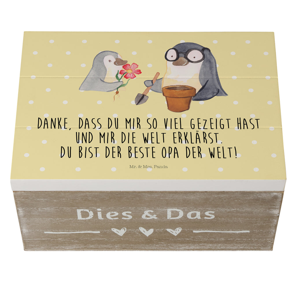Holzkiste Pinguin Opa Blumen pflanzen Holzkiste, Kiste, Schatzkiste, Truhe, Schatulle, XXL, Erinnerungsbox, Erinnerungskiste, Dekokiste, Aufbewahrungsbox, Familie, Vatertag, Muttertag, Bruder, Schwester, Mama, Papa, Oma, Opa, Großvater, Opi, bester Opa, Lieblingsopa