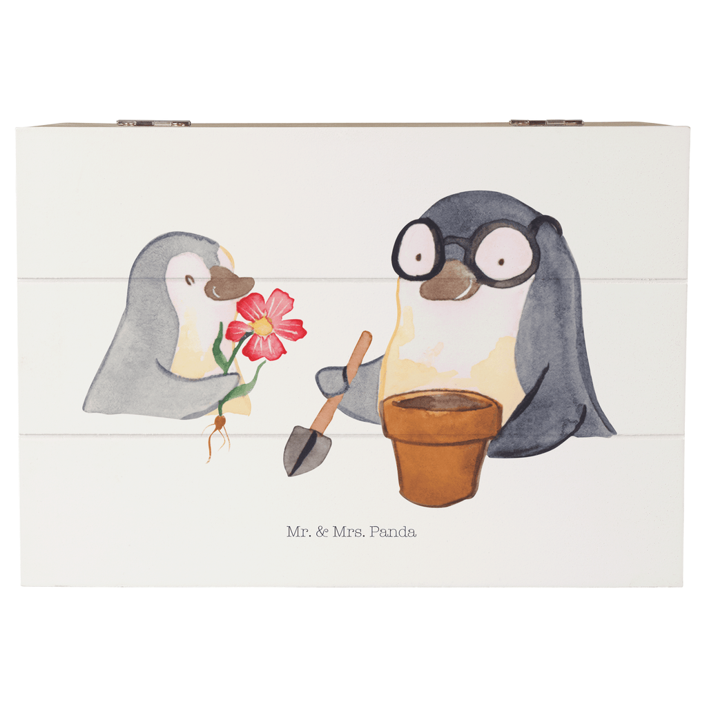 Holzkiste Pinguin Opa Blumen pflanzen Holzkiste, Kiste, Schatzkiste, Truhe, Schatulle, XXL, Erinnerungsbox, Erinnerungskiste, Dekokiste, Aufbewahrungsbox, Familie, Vatertag, Muttertag, Bruder, Schwester, Mama, Papa, Oma, Opa, Großvater, Opi, bester Opa, Lieblingsopa