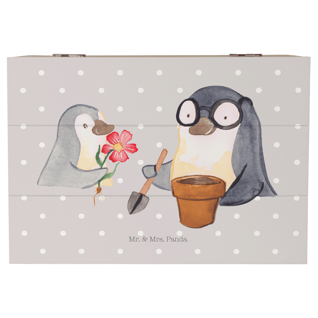 Holzkiste Pinguin Opa Blumen pflanzen Holzkiste, Kiste, Schatzkiste, Truhe, Schatulle, XXL, Erinnerungsbox, Erinnerungskiste, Dekokiste, Aufbewahrungsbox, Familie, Vatertag, Muttertag, Bruder, Schwester, Mama, Papa, Oma, Opa, Großvater, Opi, bester Opa, Lieblingsopa