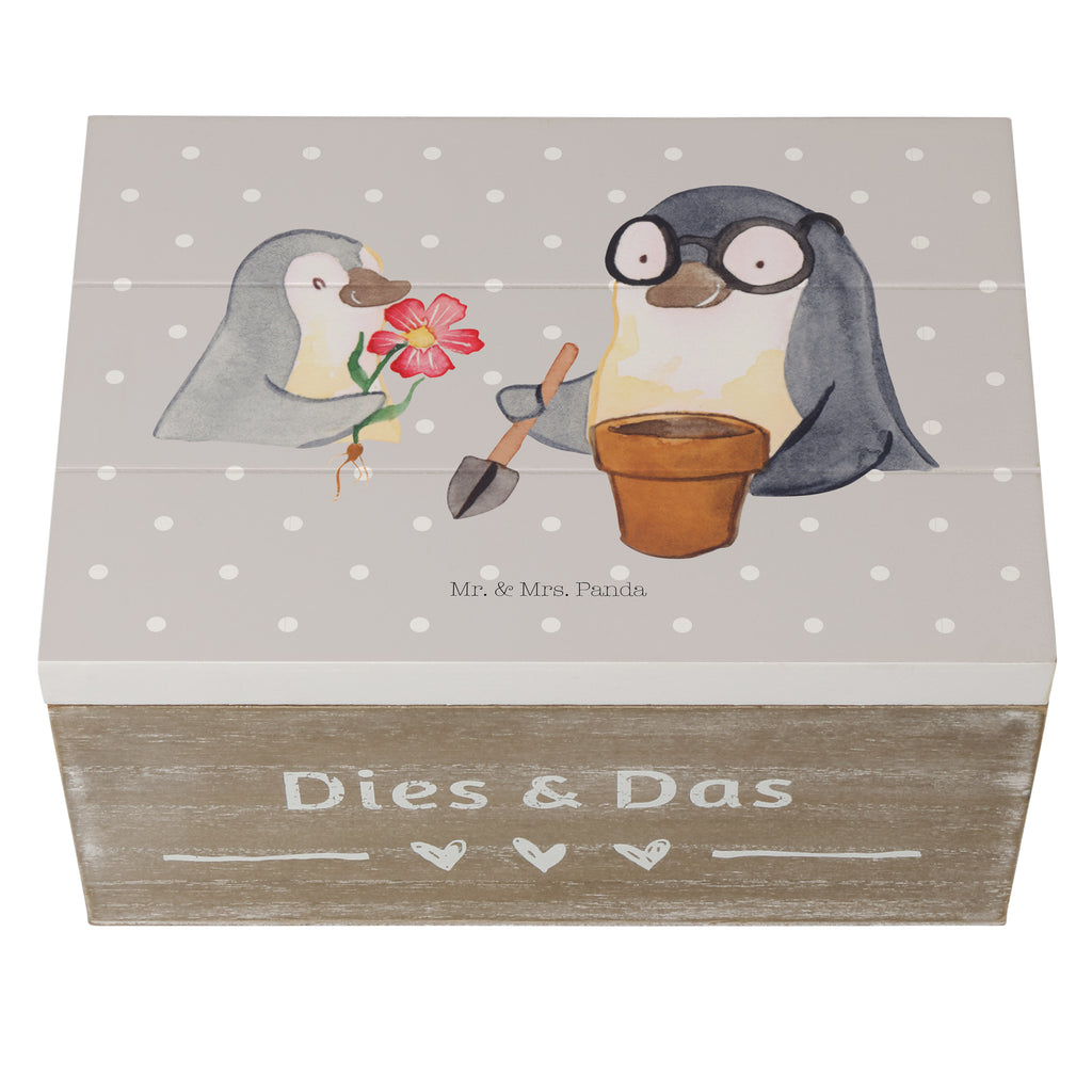 Holzkiste Pinguin Opa Blumen pflanzen Holzkiste, Kiste, Schatzkiste, Truhe, Schatulle, XXL, Erinnerungsbox, Erinnerungskiste, Dekokiste, Aufbewahrungsbox, Familie, Vatertag, Muttertag, Bruder, Schwester, Mama, Papa, Oma, Opa, Großvater, Opi, bester Opa, Lieblingsopa