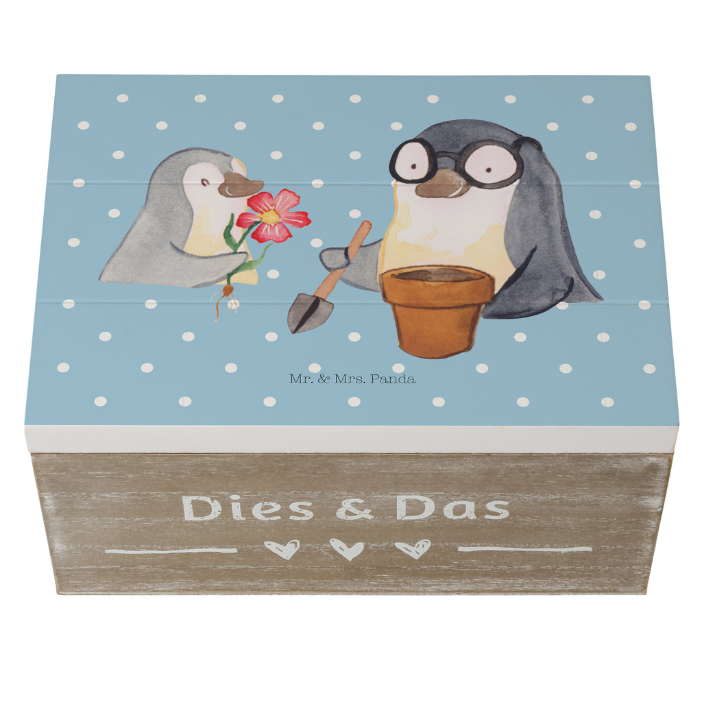 Holzkiste Pinguin Opa Blumen pflanzen Holzkiste, Kiste, Schatzkiste, Truhe, Schatulle, XXL, Erinnerungsbox, Erinnerungskiste, Dekokiste, Aufbewahrungsbox, Familie, Vatertag, Muttertag, Bruder, Schwester, Mama, Papa, Oma, Opa, Großvater, Opi, bester Opa, Lieblingsopa