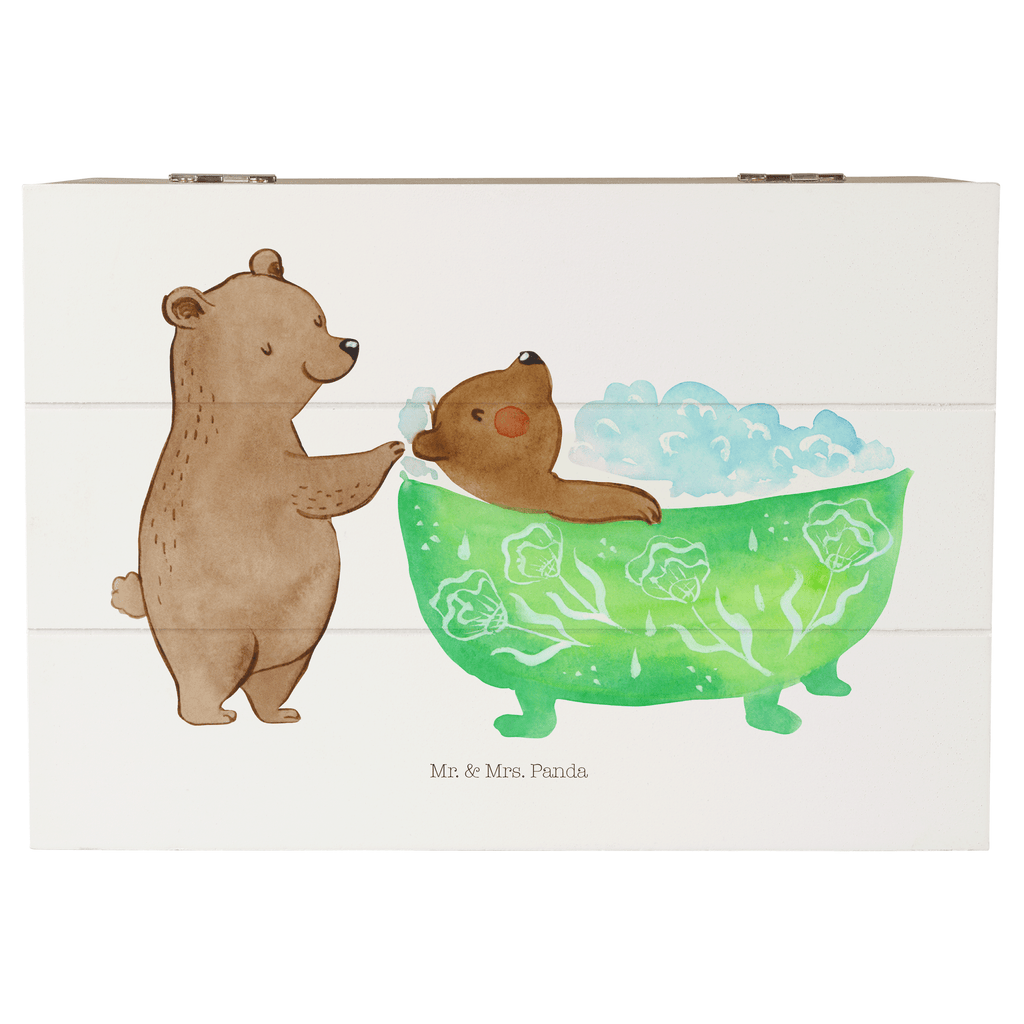 Holzkiste Oma badet Holzkiste, Kiste, Schatzkiste, Truhe, Schatulle, XXL, Erinnerungsbox, Erinnerungskiste, Dekokiste, Aufbewahrungsbox, Familie, Vatertag, Muttertag, Bruder, Schwester, Mama, Papa, Oma, Opa, Großmutter, Enkel, Baden, Liebe