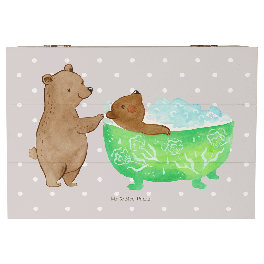 Holzkiste Oma badet Holzkiste, Kiste, Schatzkiste, Truhe, Schatulle, XXL, Erinnerungsbox, Erinnerungskiste, Dekokiste, Aufbewahrungsbox, Familie, Vatertag, Muttertag, Bruder, Schwester, Mama, Papa, Oma, Opa, Großmutter, Enkel, Baden, Liebe