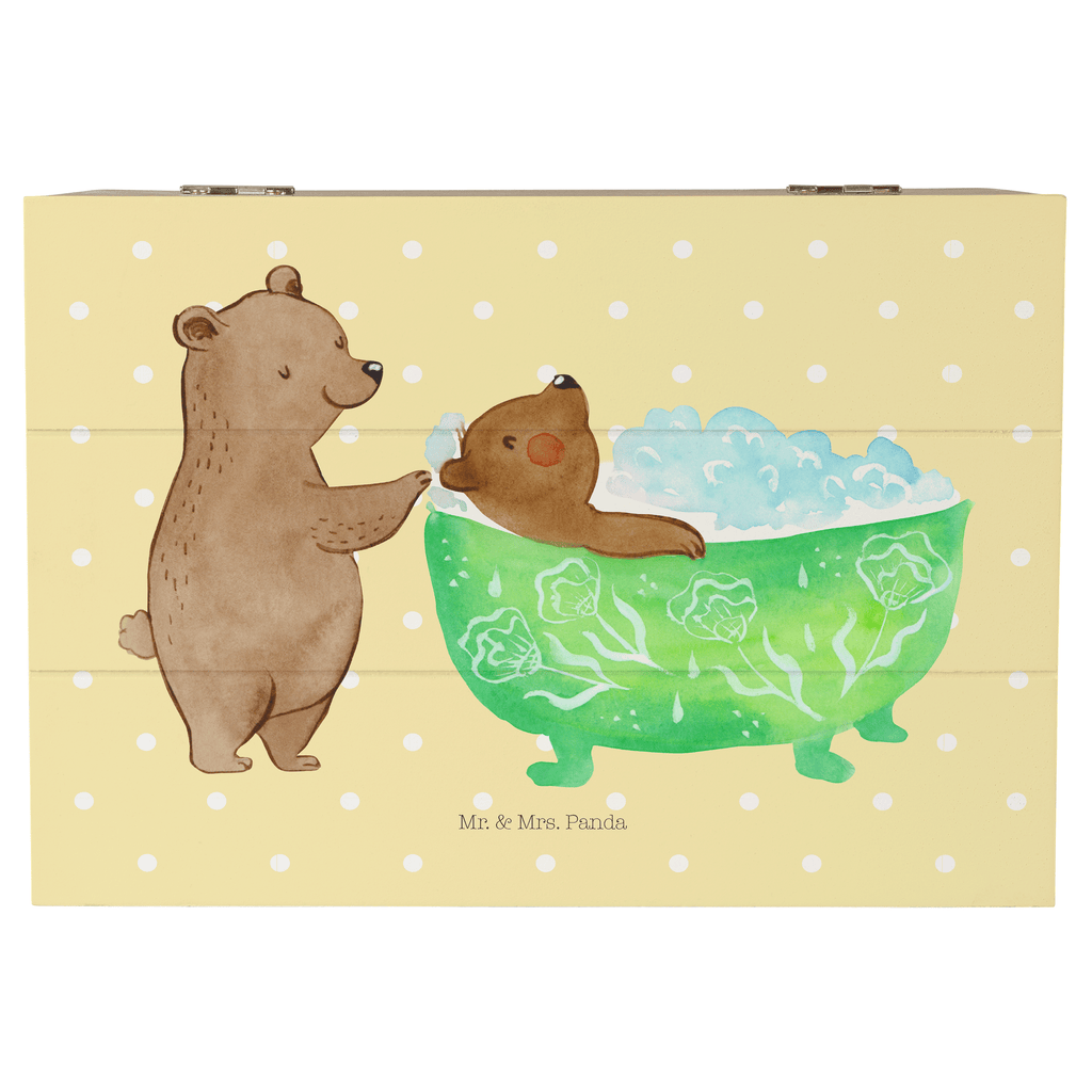 Holzkiste Oma badet Holzkiste, Kiste, Schatzkiste, Truhe, Schatulle, XXL, Erinnerungsbox, Erinnerungskiste, Dekokiste, Aufbewahrungsbox, Familie, Vatertag, Muttertag, Bruder, Schwester, Mama, Papa, Oma, Opa, Großmutter, Enkel, Baden, Liebe