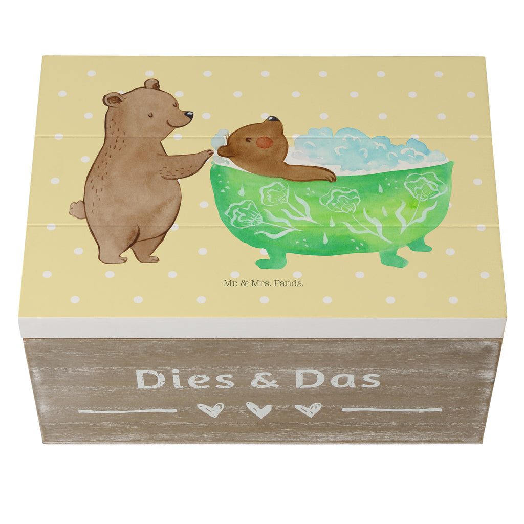 Holzkiste Oma badet Holzkiste, Kiste, Schatzkiste, Truhe, Schatulle, XXL, Erinnerungsbox, Erinnerungskiste, Dekokiste, Aufbewahrungsbox, Familie, Vatertag, Muttertag, Bruder, Schwester, Mama, Papa, Oma, Opa, Großmutter, Enkel, Baden, Liebe