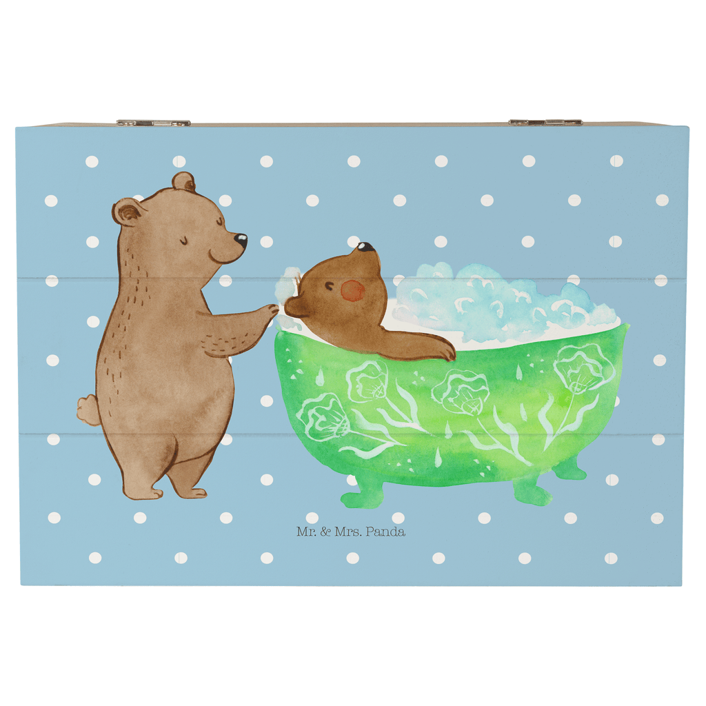 Holzkiste Oma badet Holzkiste, Kiste, Schatzkiste, Truhe, Schatulle, XXL, Erinnerungsbox, Erinnerungskiste, Dekokiste, Aufbewahrungsbox, Familie, Vatertag, Muttertag, Bruder, Schwester, Mama, Papa, Oma, Opa, Großmutter, Enkel, Baden, Liebe