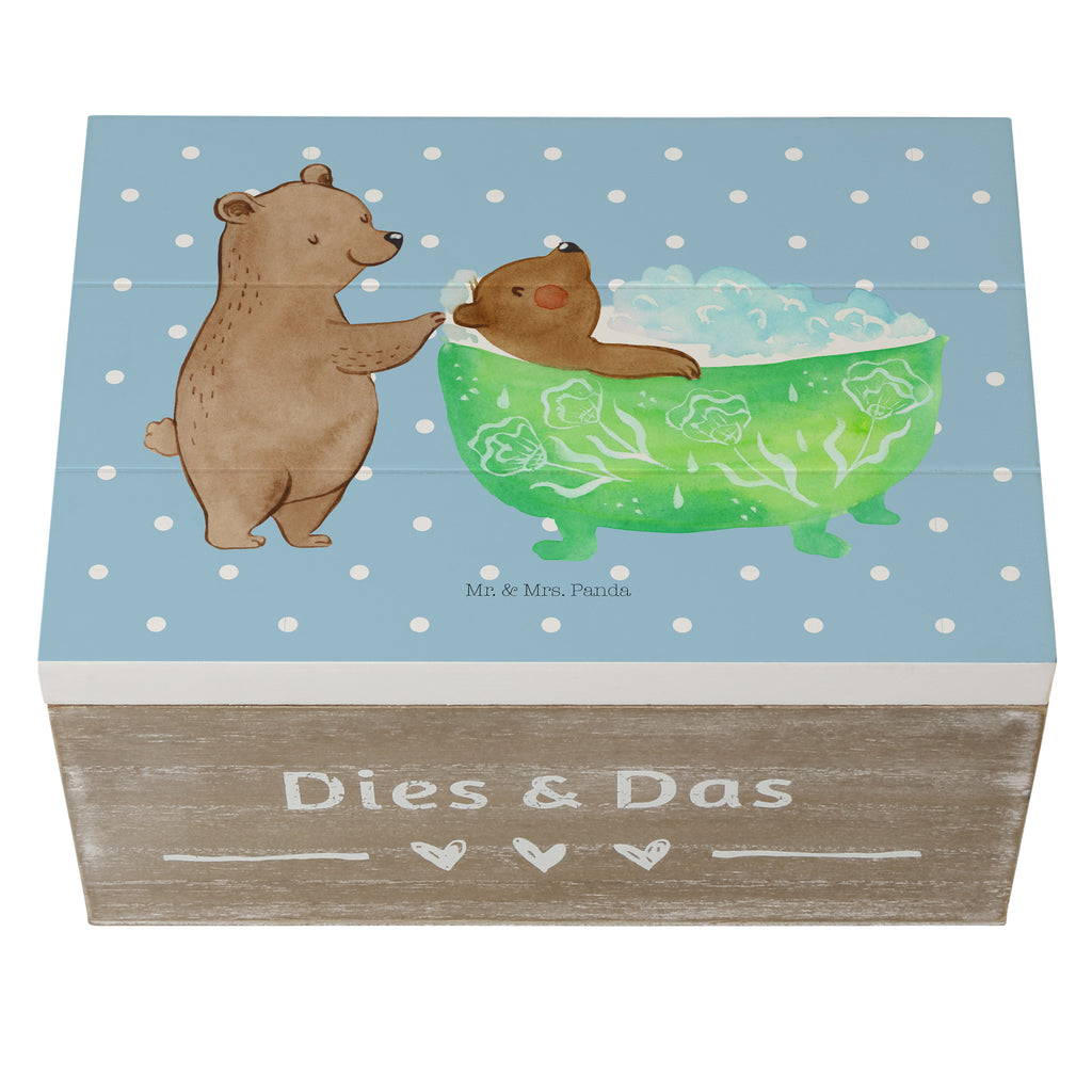 Holzkiste Oma badet Holzkiste, Kiste, Schatzkiste, Truhe, Schatulle, XXL, Erinnerungsbox, Erinnerungskiste, Dekokiste, Aufbewahrungsbox, Familie, Vatertag, Muttertag, Bruder, Schwester, Mama, Papa, Oma, Opa, Großmutter, Enkel, Baden, Liebe