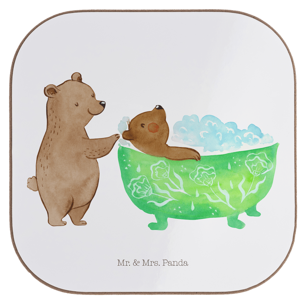 Quadratische Untersetzer Oma badet Bierdeckel, Glasuntersetzer, Untersetzer Gläser, Getränkeuntersetzer, Familie, Vatertag, Muttertag, Bruder, Schwester, Mama, Papa, Oma, Opa, Großmutter, Enkel, Baden, Liebe