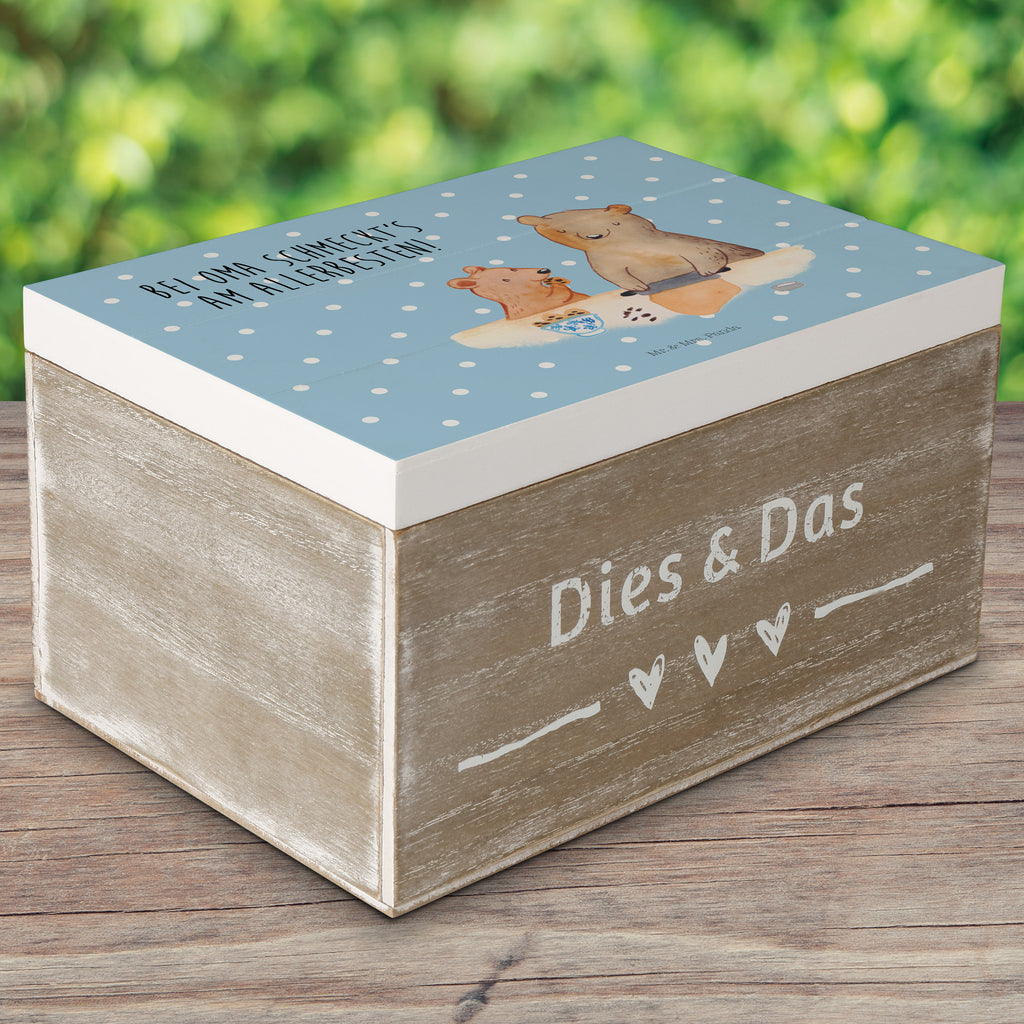 Holzkiste Oma Bär backen Holzkiste, Kiste, Schatzkiste, Truhe, Schatulle, XXL, Erinnerungsbox, Erinnerungskiste, Dekokiste, Aufbewahrungsbox, Familie, Vatertag, Muttertag, Bruder, Schwester, Mama, Papa, Oma, Opa, Omi, Lieblingsoma, Lieblingsomi, backen, kochen, beste Köchin