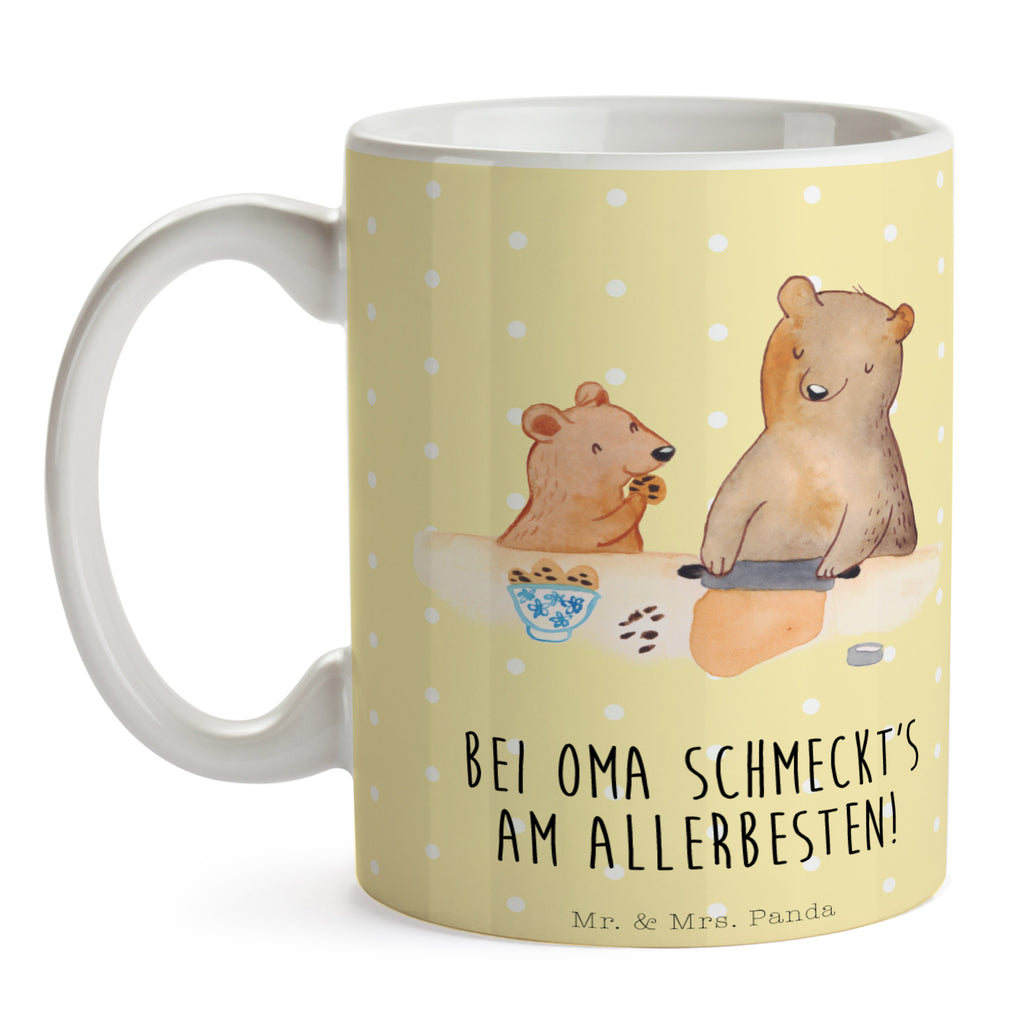 Tasse Oma Bär backen Oma, Omi, Lieblingsoma, Lieblingsomi, backen, kochen, beste Köchin Becher, Kaffeetasse, Kaffeebecher, Tee, Frühstück, Büro  Familie, Vatertag, Muttertag, Bruder, Schwester, Mama, Papa, Oma, Opa