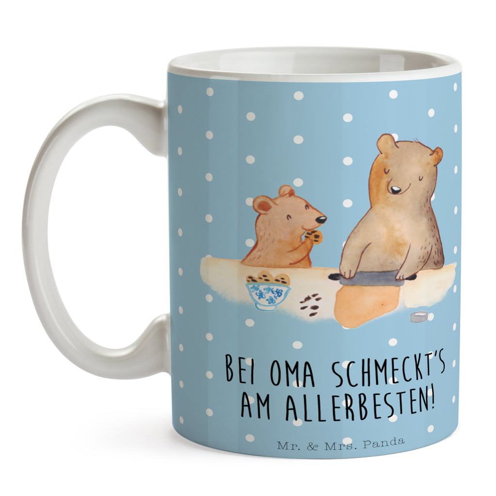 Tasse Oma Bär backen Oma, Omi, Lieblingsoma, Lieblingsomi, backen, kochen, beste Köchin Becher, Kaffeetasse, Kaffeebecher, Tee, Frühstück, Büro  Familie, Vatertag, Muttertag, Bruder, Schwester, Mama, Papa, Oma, Opa