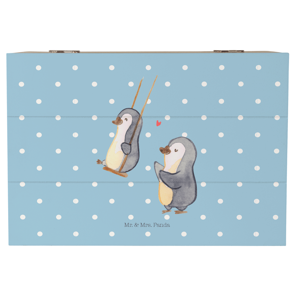 Holzkiste Pinguin Oma schaukeln Holzkiste, Kiste, Schatzkiste, Truhe, Schatulle, XXL, Erinnerungsbox, Erinnerungskiste, Dekokiste, Aufbewahrungsbox, Familie, Vatertag, Muttertag, Bruder, Schwester, Mama, Papa, Oma, Opa, beste Oma, Lieblingsoma, Geschenk für Oma, Omi, Großmutter