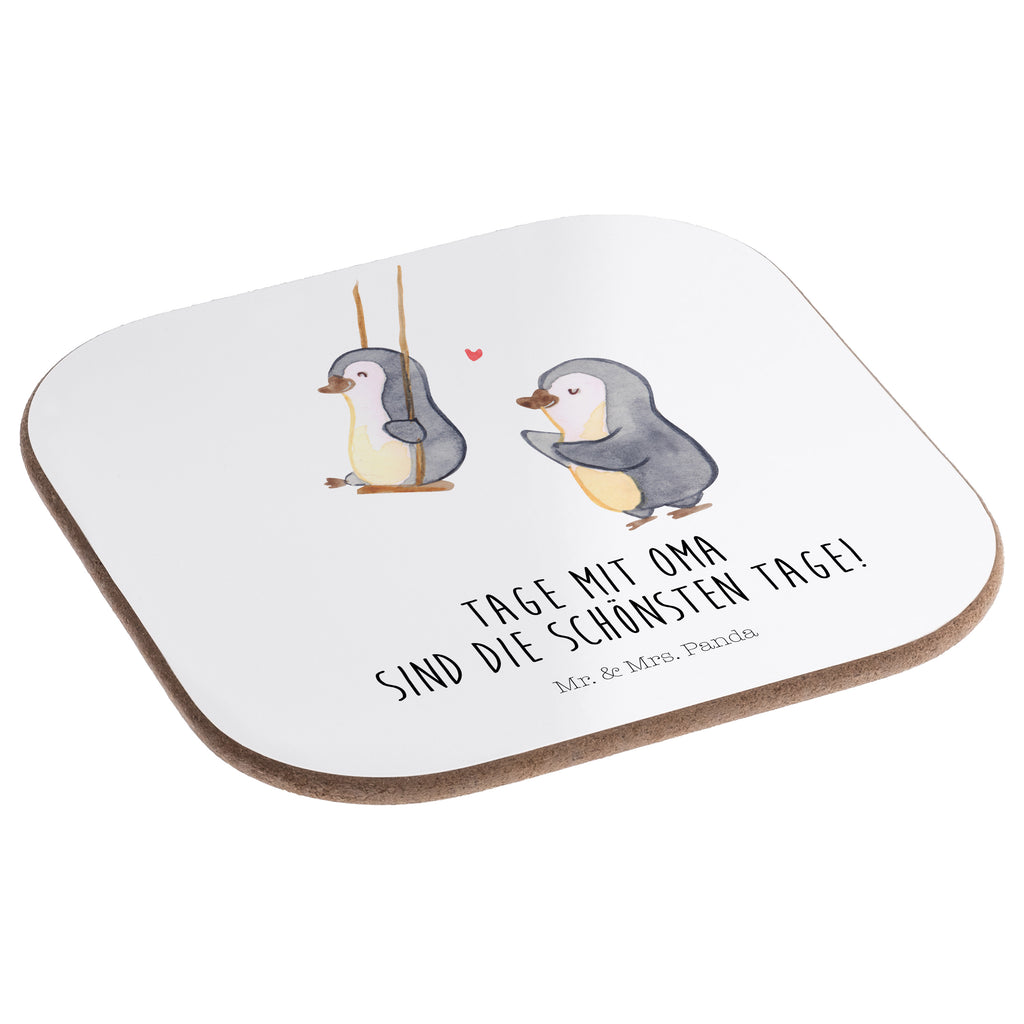 Quadratische Untersetzer Pinguin Oma schaukeln Bierdeckel, Glasuntersetzer, Untersetzer Gläser, Getränkeuntersetzer, Familie, Vatertag, Muttertag, Bruder, Schwester, Mama, Papa, Oma, Opa, beste Oma, Lieblingsoma, Geschenk für Oma, Omi, Großmutter