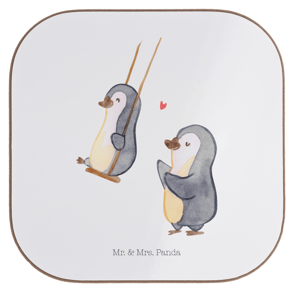 Quadratische Untersetzer Pinguin Oma schaukeln Bierdeckel, Glasuntersetzer, Untersetzer Gläser, Getränkeuntersetzer, Familie, Vatertag, Muttertag, Bruder, Schwester, Mama, Papa, Oma, Opa, beste Oma, Lieblingsoma, Geschenk für Oma, Omi, Großmutter