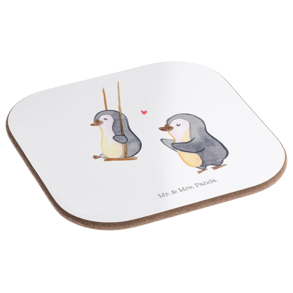 Quadratische Untersetzer Pinguin Oma schaukeln Bierdeckel, Glasuntersetzer, Untersetzer Gläser, Getränkeuntersetzer, Familie, Vatertag, Muttertag, Bruder, Schwester, Mama, Papa, Oma, Opa, beste Oma, Lieblingsoma, Geschenk für Oma, Omi, Großmutter