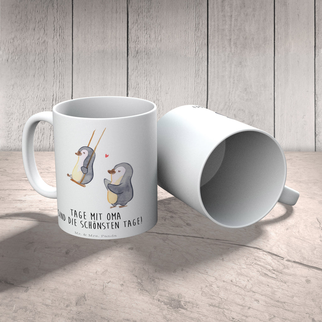 Tasse Pinguin Oma schaukeln Oma, beste Oma, Lieblingsoma, Geschenk für Oma, Omi, Großmutter Becher, Kaffeetasse, Kaffeebecher, Tee, Frühstück, Büro  Familie, Vatertag, Muttertag, Bruder, Schwester, Mama, Papa, Oma, Opa