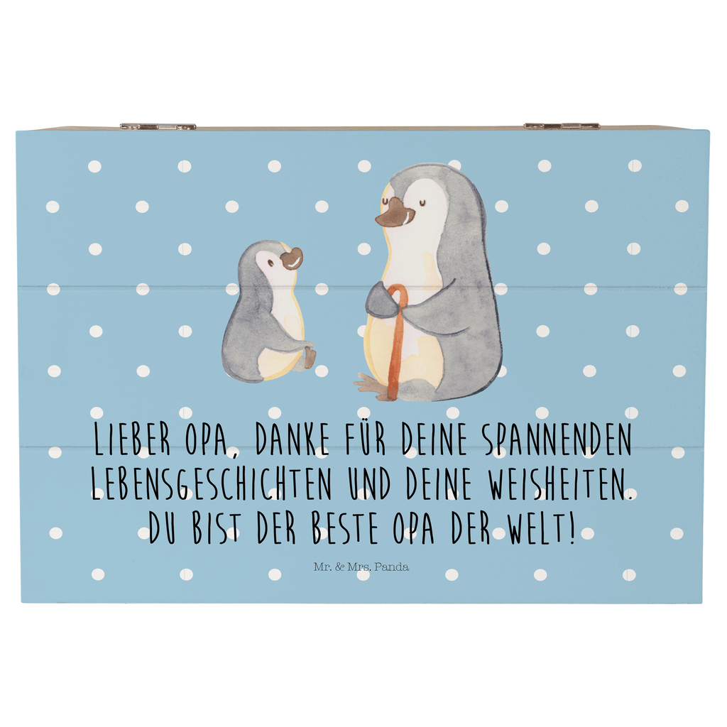 Holzkiste Pinguin Opa Enkel Holzkiste, Kiste, Schatzkiste, Truhe, Schatulle, XXL, Erinnerungsbox, Erinnerungskiste, Dekokiste, Aufbewahrungsbox, Familie, Vatertag, Muttertag, Bruder, Schwester, Mama, Papa, Oma, Opa, Opi, bester Opa, Großvater, Lieblingsopa, Geschenk für Opa