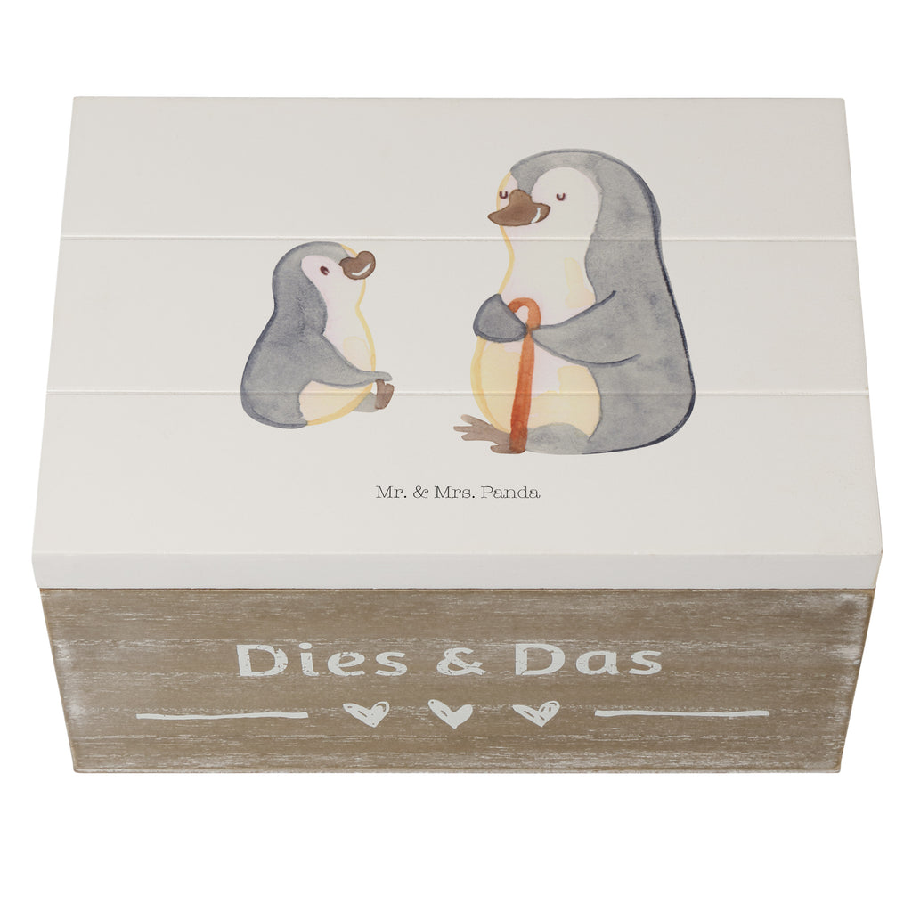Holzkiste Pinguin Opa Enkel Holzkiste, Kiste, Schatzkiste, Truhe, Schatulle, XXL, Erinnerungsbox, Erinnerungskiste, Dekokiste, Aufbewahrungsbox, Familie, Vatertag, Muttertag, Bruder, Schwester, Mama, Papa, Oma, Opa, Opi, bester Opa, Großvater, Lieblingsopa, Geschenk für Opa