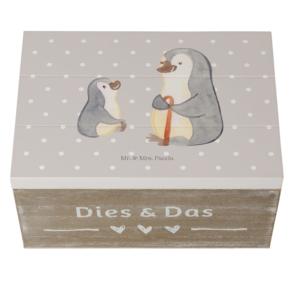 Holzkiste Pinguin Opa Enkel Holzkiste, Kiste, Schatzkiste, Truhe, Schatulle, XXL, Erinnerungsbox, Erinnerungskiste, Dekokiste, Aufbewahrungsbox, Familie, Vatertag, Muttertag, Bruder, Schwester, Mama, Papa, Oma, Opa, Opi, bester Opa, Großvater, Lieblingsopa, Geschenk für Opa