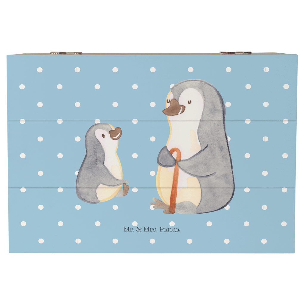Holzkiste Pinguin Opa Enkel Holzkiste, Kiste, Schatzkiste, Truhe, Schatulle, XXL, Erinnerungsbox, Erinnerungskiste, Dekokiste, Aufbewahrungsbox, Familie, Vatertag, Muttertag, Bruder, Schwester, Mama, Papa, Oma, Opa, Opi, bester Opa, Großvater, Lieblingsopa, Geschenk für Opa