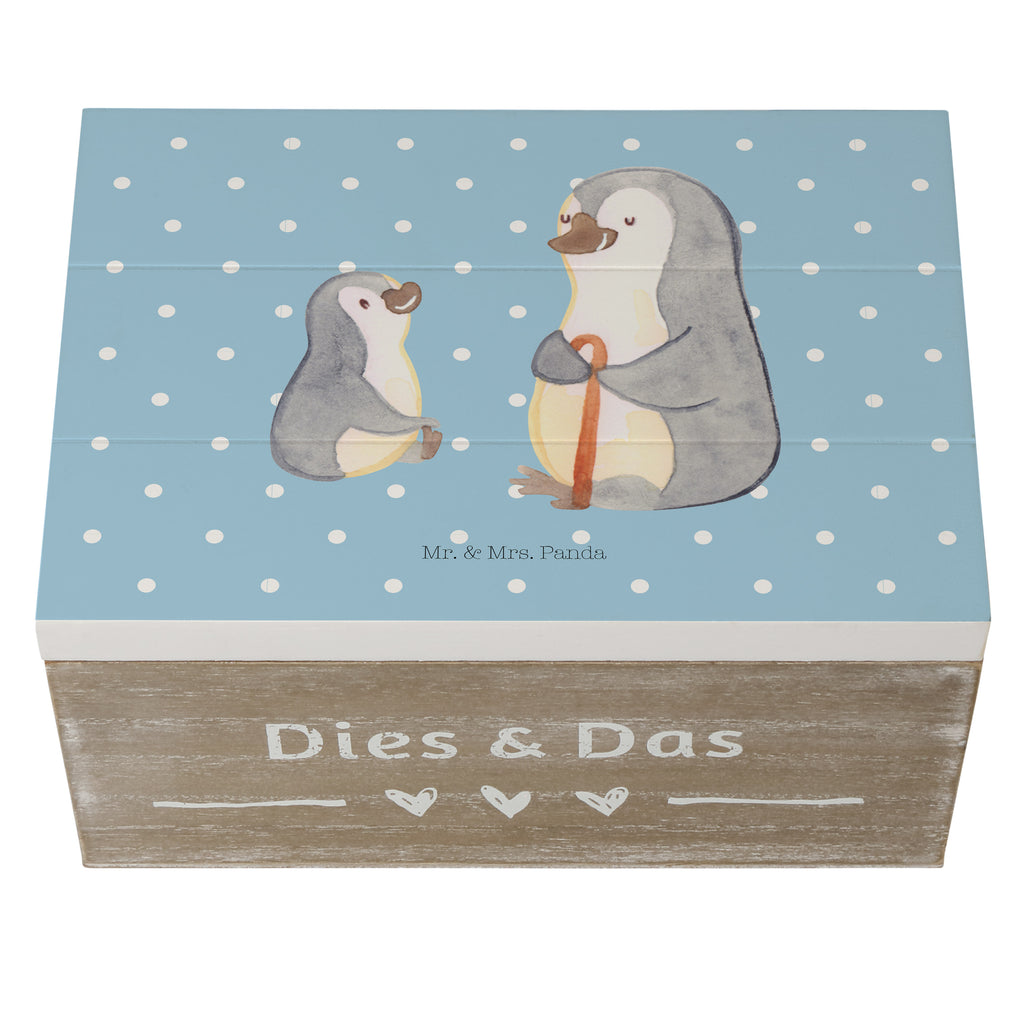 Holzkiste Pinguin Opa Enkel Holzkiste, Kiste, Schatzkiste, Truhe, Schatulle, XXL, Erinnerungsbox, Erinnerungskiste, Dekokiste, Aufbewahrungsbox, Familie, Vatertag, Muttertag, Bruder, Schwester, Mama, Papa, Oma, Opa, Opi, bester Opa, Großvater, Lieblingsopa, Geschenk für Opa