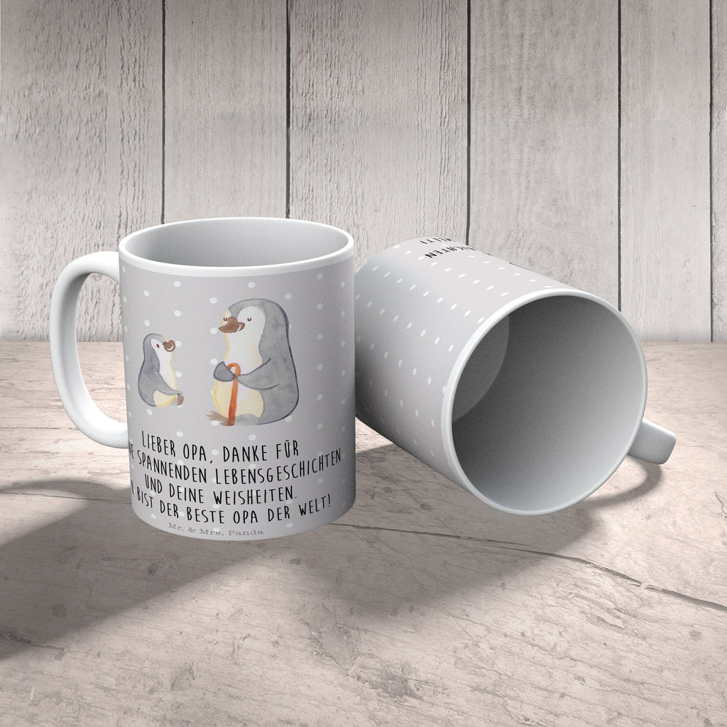 Tasse Pinguin Opa Enkel Opa, Opi, bester Opa, Großvater, Lieblingsopa, Geschenk für Opa Becher, Kaffeetasse, Kaffeebecher, Tee, Frühstück, Büro  Familie, Vatertag, Muttertag, Bruder, Schwester, Mama, Papa, Oma, Opa