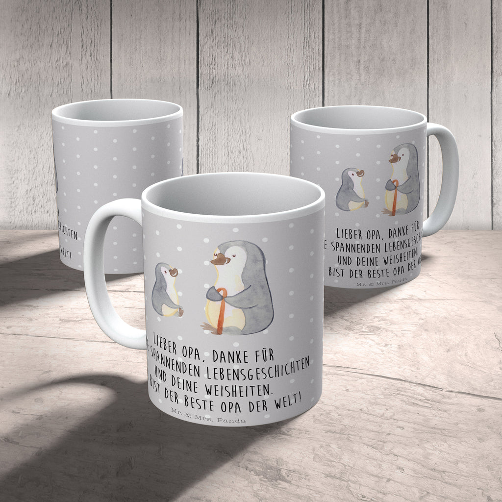 Tasse Pinguin Opa Enkel Opa, Opi, bester Opa, Großvater, Lieblingsopa, Geschenk für Opa Becher, Kaffeetasse, Kaffeebecher, Tee, Frühstück, Büro  Familie, Vatertag, Muttertag, Bruder, Schwester, Mama, Papa, Oma, Opa