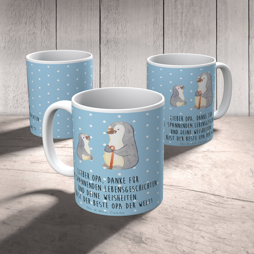Tasse Pinguin Opa Enkel Opa, Opi, bester Opa, Großvater, Lieblingsopa, Geschenk für Opa Becher, Kaffeetasse, Kaffeebecher, Tee, Frühstück, Büro  Familie, Vatertag, Muttertag, Bruder, Schwester, Mama, Papa, Oma, Opa