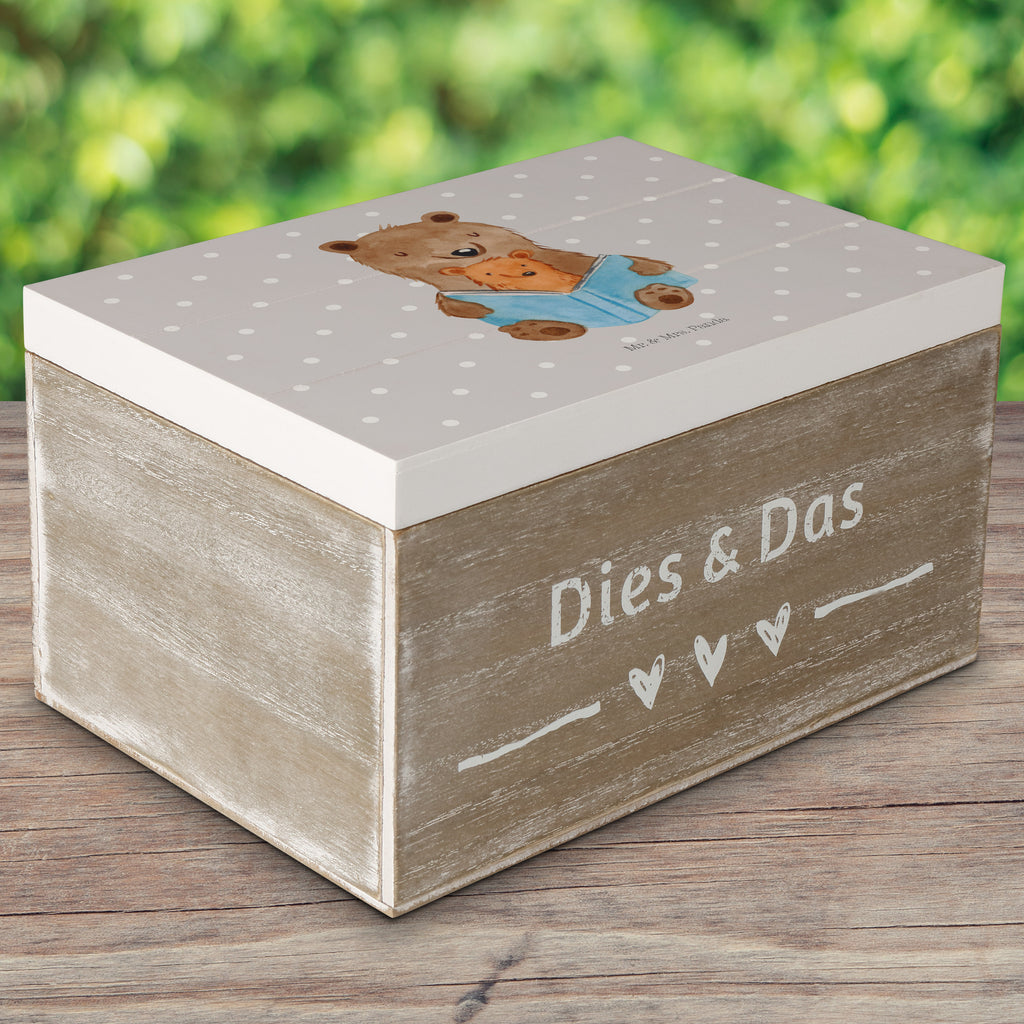 Holzkiste Bären Buch Holzkiste, Kiste, Schatzkiste, Truhe, Schatulle, XXL, Erinnerungsbox, Erinnerungskiste, Dekokiste, Aufbewahrungsbox, Familie, Vatertag, Muttertag, Bruder, Schwester, Mama, Papa, Oma, Opa, Omi, Großmutter, beste Oma, Lieblingsoma, Geschichtenerzähler
