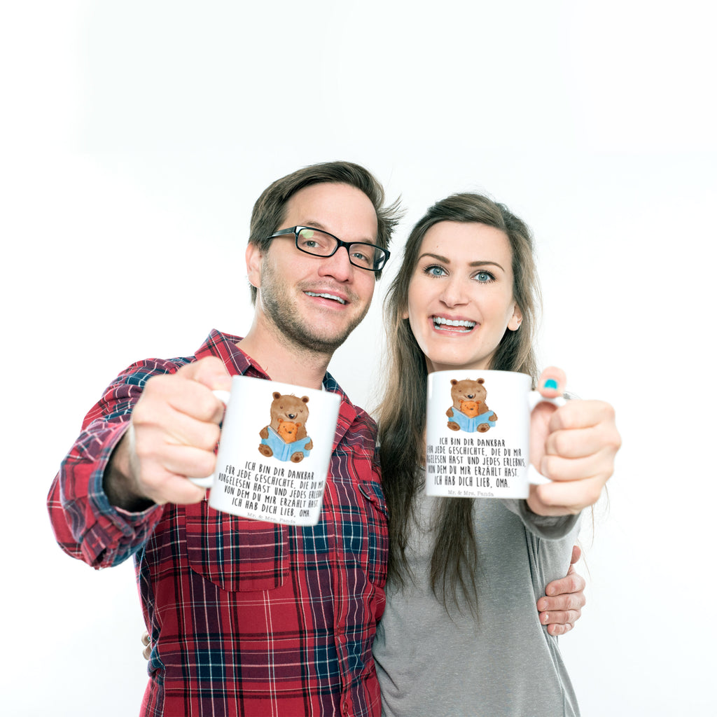 Tasse Bären Buch Oma, Omi, Großmutter, beste Oma, Lieblingsoma, Geschichtenerzähler Becher, Kaffeetasse, Kaffeebecher, Tee, Frühstück, Büro  Familie, Vatertag, Muttertag, Bruder, Schwester, Mama, Papa, Oma, Opa