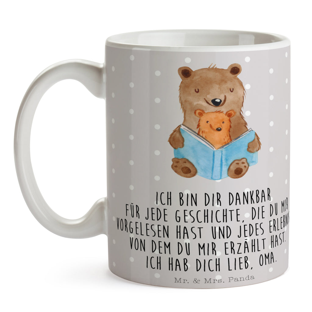 Tasse Bären Buch Oma, Omi, Großmutter, beste Oma, Lieblingsoma, Geschichtenerzähler Becher, Kaffeetasse, Kaffeebecher, Tee, Frühstück, Büro  Familie, Vatertag, Muttertag, Bruder, Schwester, Mama, Papa, Oma, Opa