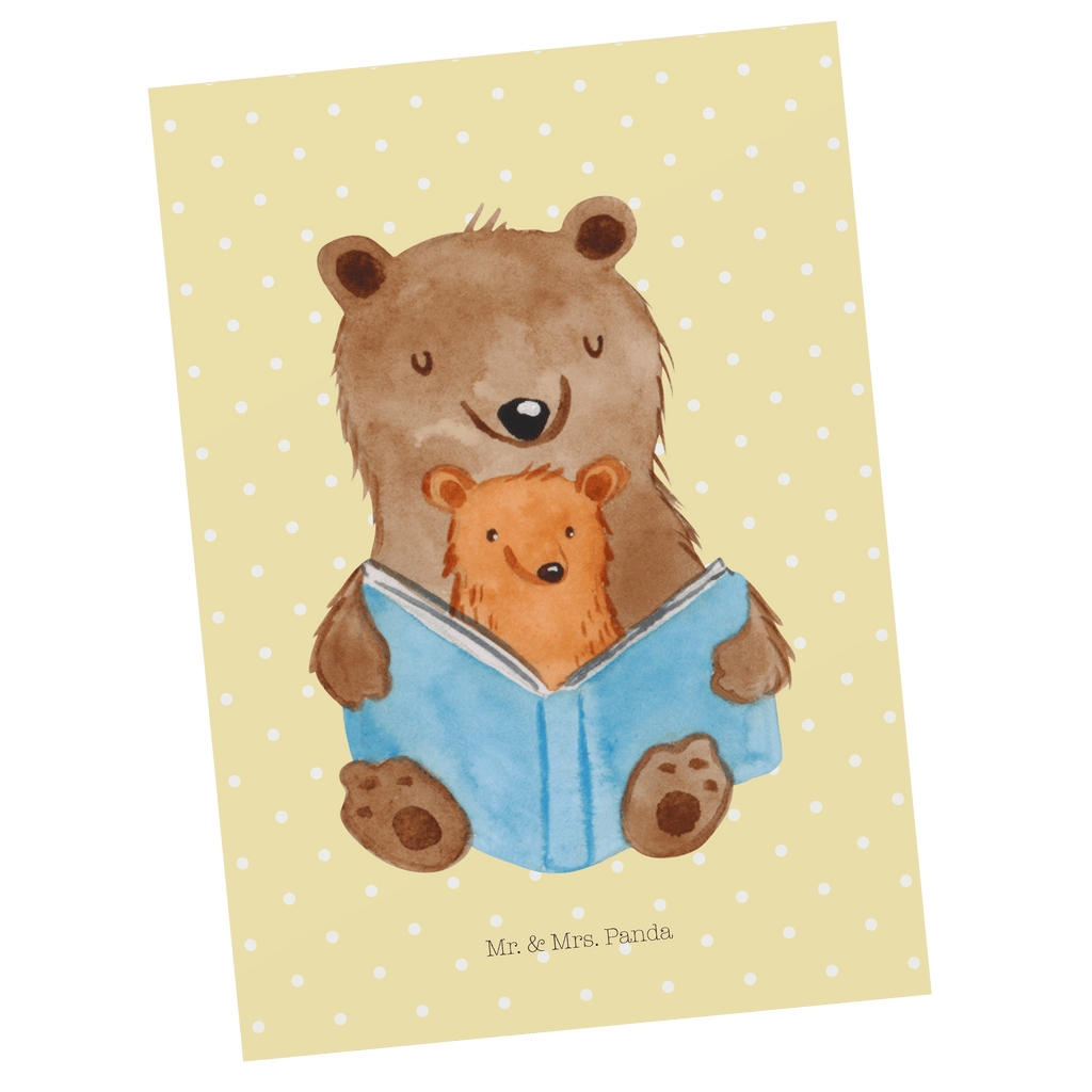 Postkarte Bären Buch Geschenkkarte, Grußkarte, Karte, Einladung, Ansichtskarte, Geburtstagskarte, Einladungskarte, Dankeskarte, Familie, Vatertag, Muttertag, Bruder, Schwester, Mama, Papa, Oma, Opa, Omi, Großmutter, beste Oma, Lieblingsoma, Geschichtenerzähler