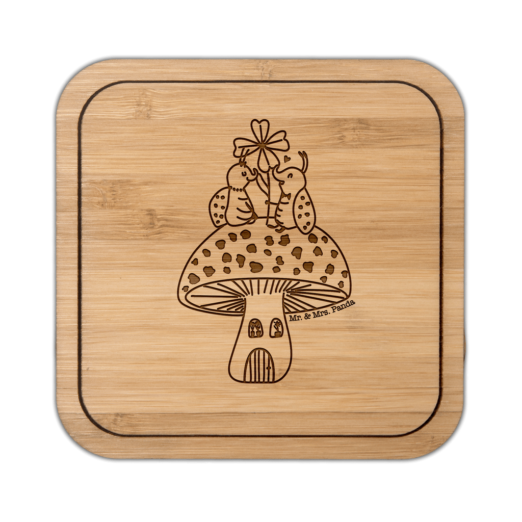 Untersetzer quadratisch Marienkäfer Paar Fliegenpilz Untersetzer, Bierdeckel, Glasuntersetzer, Untersetzer Gläser, Getränkeuntersetzer, Tiermotive, Gute Laune, lustige Sprüche, Tiere, Haus, Wohnung, zuhause, Fliegenpilz, Marienkäfer, Fleigenpilzhaus