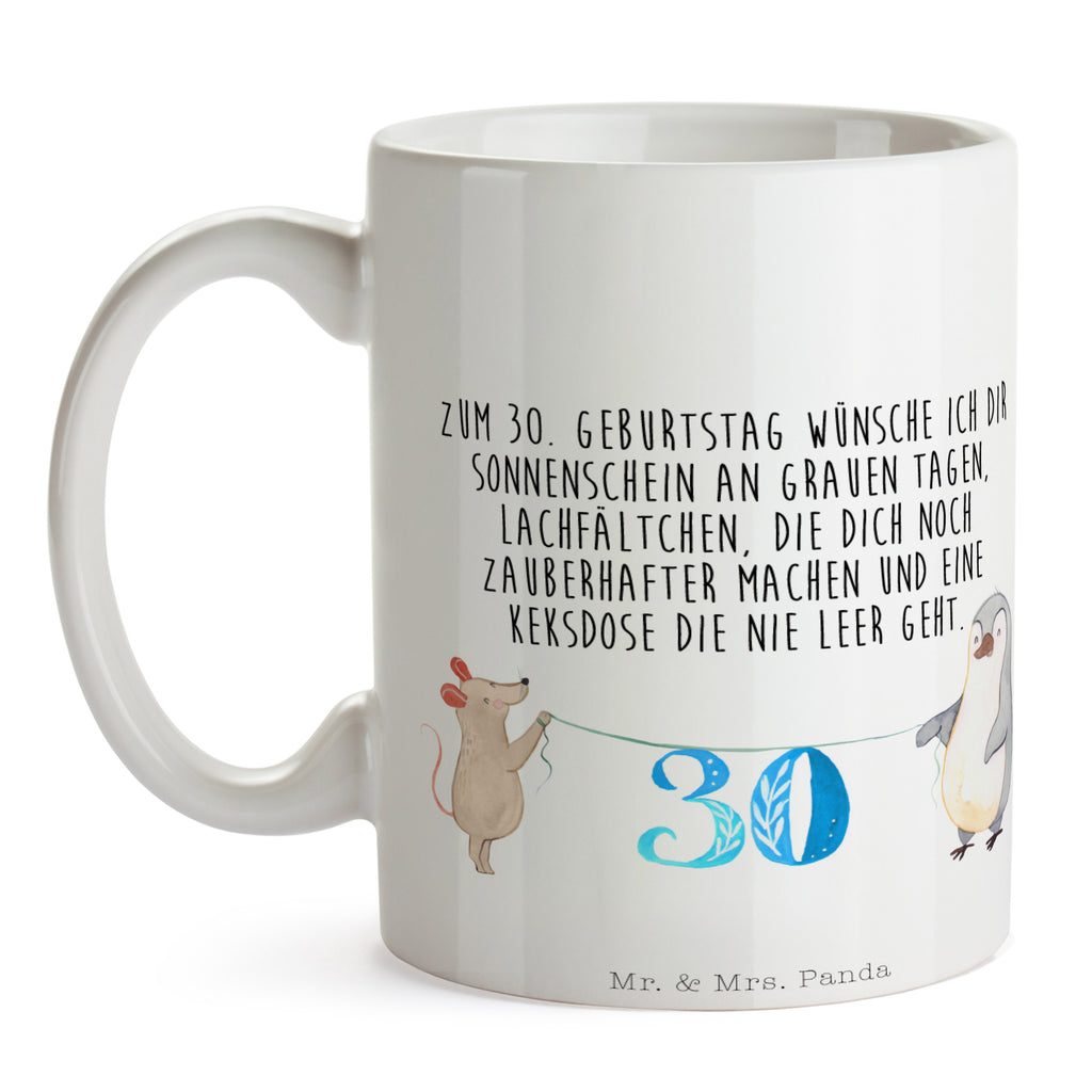 Tasse 30. Geburtstag Maus Pinguin Geburtstag, Party, Feiern, Torte, Kuchen, Geschenk Becher, Kaffeetasse, Kaffeebecher, Tee, Frühstück, Büro  Geburtstag, Geburtstagsgeschenk, Geschenk