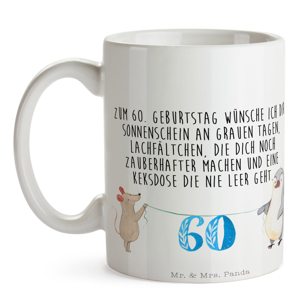 Tasse 60. Geburtstag Maus Pinguin Geburtstag, Party, Feiern, Torte, Kuchen, Geschenk Becher, Kaffeetasse, Kaffeebecher, Tee, Frühstück, Büro  Geburtstag, Geburtstagsgeschenk, Geschenk