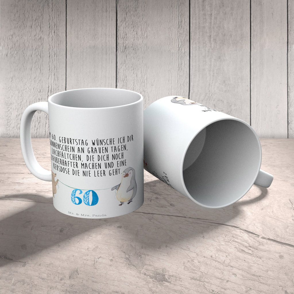 Tasse 60. Geburtstag Maus Pinguin Geburtstag, Party, Feiern, Torte, Kuchen, Geschenk Becher, Kaffeetasse, Kaffeebecher, Tee, Frühstück, Büro  Geburtstag, Geburtstagsgeschenk, Geschenk