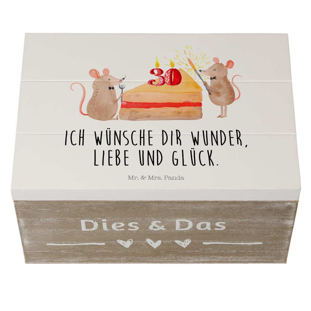 Holzkiste 30. Geburtstag Mäuse Kuchen Holzkiste, Kiste, Schatzkiste, Truhe, Schatulle, XXL, Erinnerungsbox, Erinnerungskiste, Dekokiste, Aufbewahrungsbox, Geburtstag, Geburtstagsgeschenk, Geschenk, Maus, Geburtstage, Happy Birthday, Geburtstagsfeier