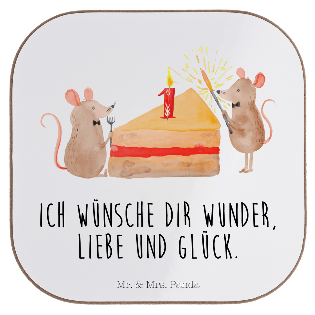 Quadratische Untersetzer 1. Geburtstag Mäuse Kuchen Bierdeckel, Glasuntersetzer, Untersetzer Gläser, Getränkeuntersetzer, Geburtstag, Geburtstagsgeschenk, Geschenk, Maus, Geburtstage, Happy Birthday, Geburtstagsfeier