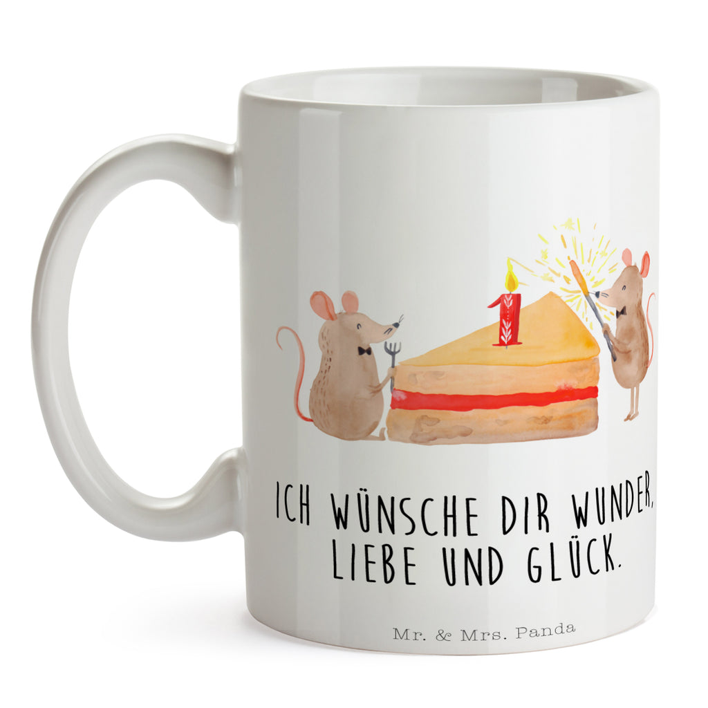 Tasse 1. Geburtstag Mäuse Kuchen Maus, Geburtstag, Geburtstage, Happy Birthday, Geburtstagsgeschenk, Geschenk, Geburtstagsfeier Becher, Kaffeetasse, Kaffeebecher, Tee, Frühstück, Büro  Geburtstag, Geburtstagsgeschenk, Geschenk