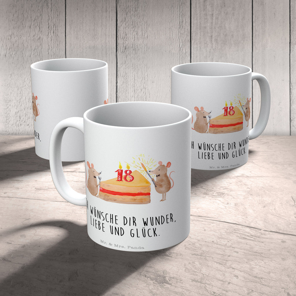 Tasse 18. Geburtstag Mäuse Kuchen Maus, Geburtstag, Geburtstage, Happy Birthday, Geburtstagsgeschenk, Geschenk, Geburtstagsfeier Becher, Kaffeetasse, Kaffeebecher, Tee, Frühstück, Büro  Geburtstag, Geburtstagsgeschenk, Geschenk