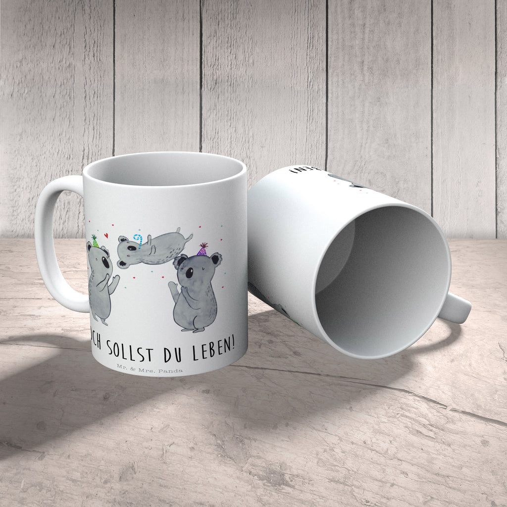 Tasse Koalas feiern Geburtstag Koala, Geburtstag, Geburtstage, Happy Birthday, Geburtstagsgeschenk, Geschenk, Geburtstagsfeier Becher, Kaffeetasse, Kaffeebecher, Tee, Frühstück, Büro  Geburtstag, Geburtstagsgeschenk, Geschenk