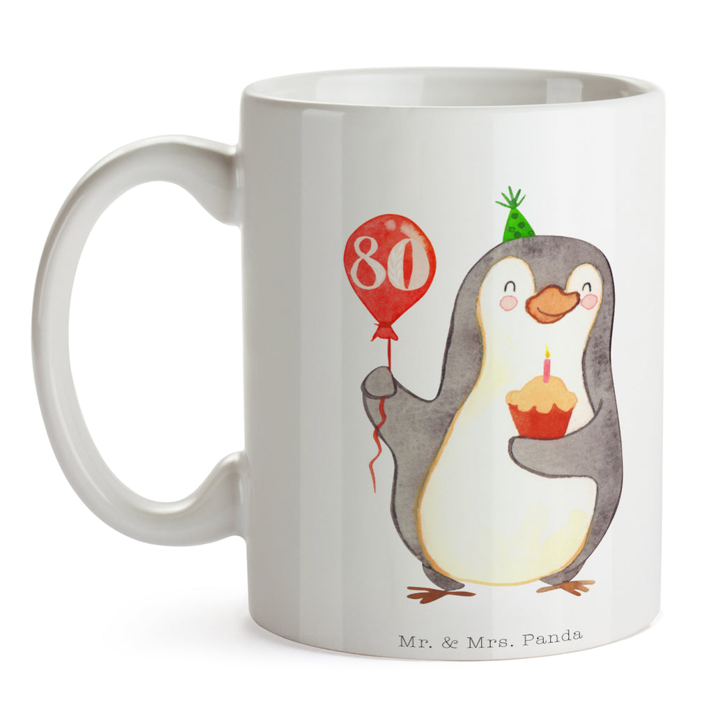 Tasse 80. Geburtstag Pinguin Luftballon Pinguin, Geburtstag, Geburtstage, Happy Birthday, Geburtstagsgeschenk, Geschenk, Geburtstagsfeier Becher, Kaffeetasse, Kaffeebecher, Tee, Frühstück, Büro  Geburtstag, Geburtstagsgeschenk, Geschenk
