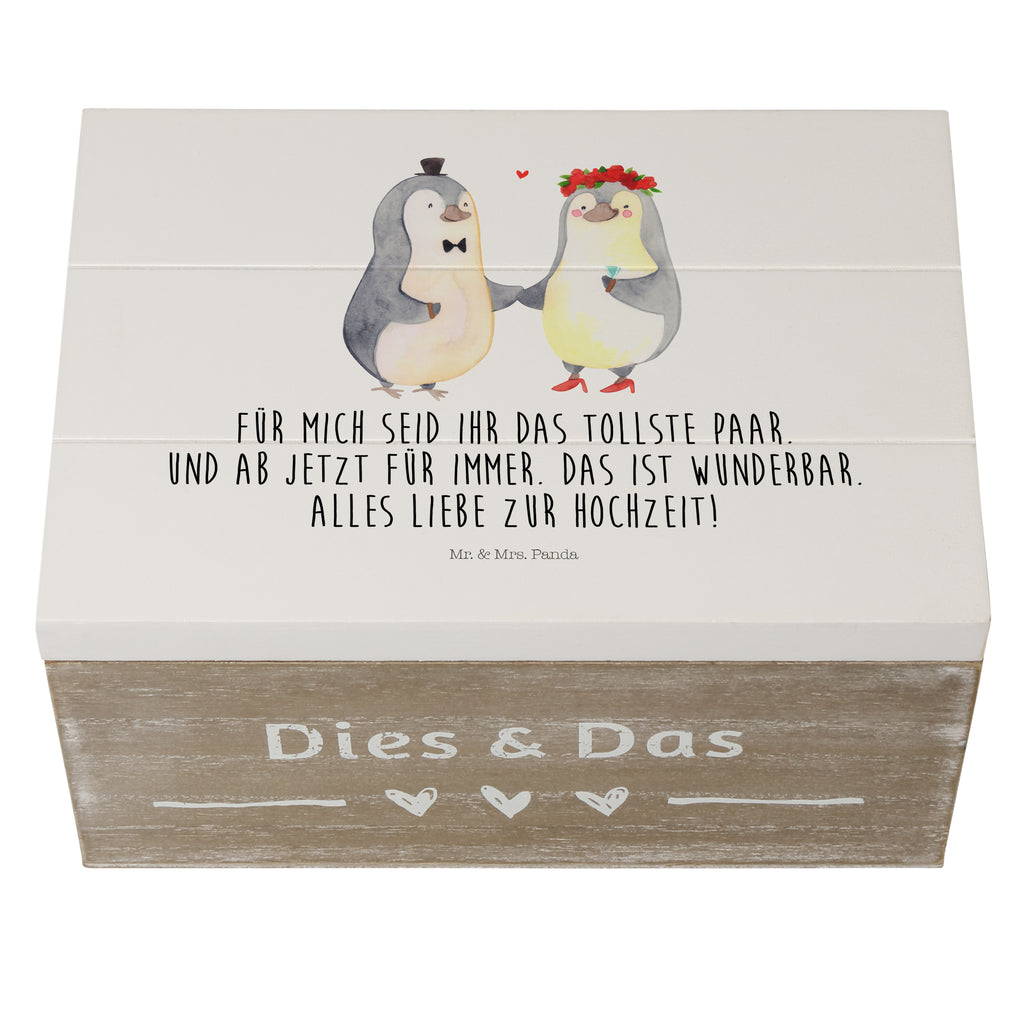 Holzkiste Hochzeitspaar Pinguin Holzkiste, Kiste, Schatzkiste, Truhe, Schatulle, XXL, Erinnerungsbox, Erinnerungskiste, Dekokiste, Aufbewahrungsbox, Hochzeit, Hochzeitsgeschenk, Ehe, Hochzeitsfeier, Trauung, Trauungsgeschenk, Hochzeitskarte, Verlobungsfeier, Verlobungsgeschenk, Hochzeitsgeschenkideen, Hochzeitsgeschenke für Brautpaar, Pinguin, Pinguine, Hochzeitstag, geschenkidee Hochzeit, Gastgeschenk