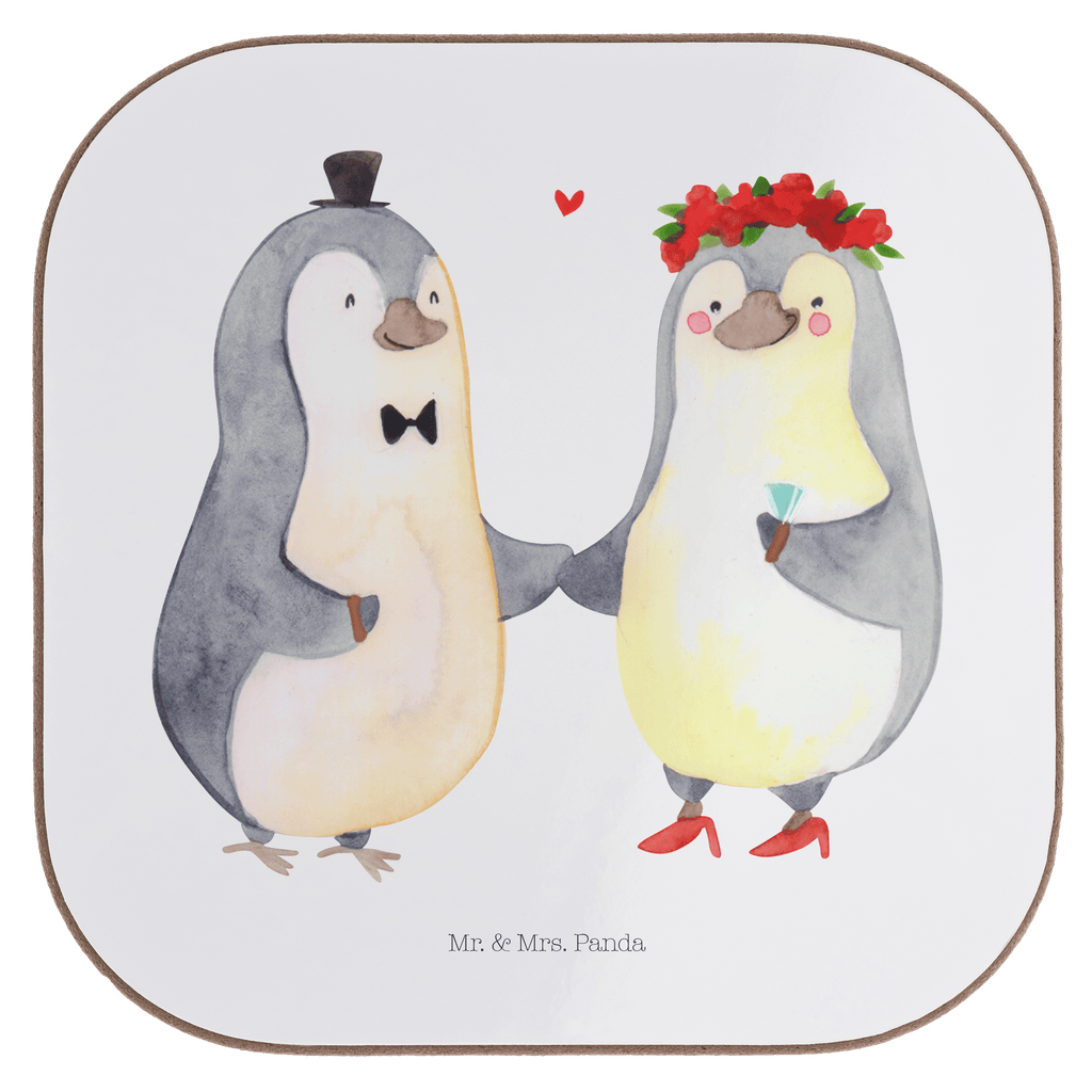 Quadratische Untersetzer Hochzeitspaar Pinguin Bierdeckel, Glasuntersetzer, Untersetzer Gläser, Getränkeuntersetzer, Hochzeit, Hochzeitsgeschenk, Ehe, Hochzeitsfeier, Trauung, Trauungsgeschenk, Hochzeitskarte, Verlobungsfeier, Verlobungsgeschenk, Hochzeitsgeschenkideen, Hochzeitsgeschenke für Brautpaar, Pinguin, Pinguine, Hochzeitstag, geschenkidee Hochzeit, Gastgeschenk