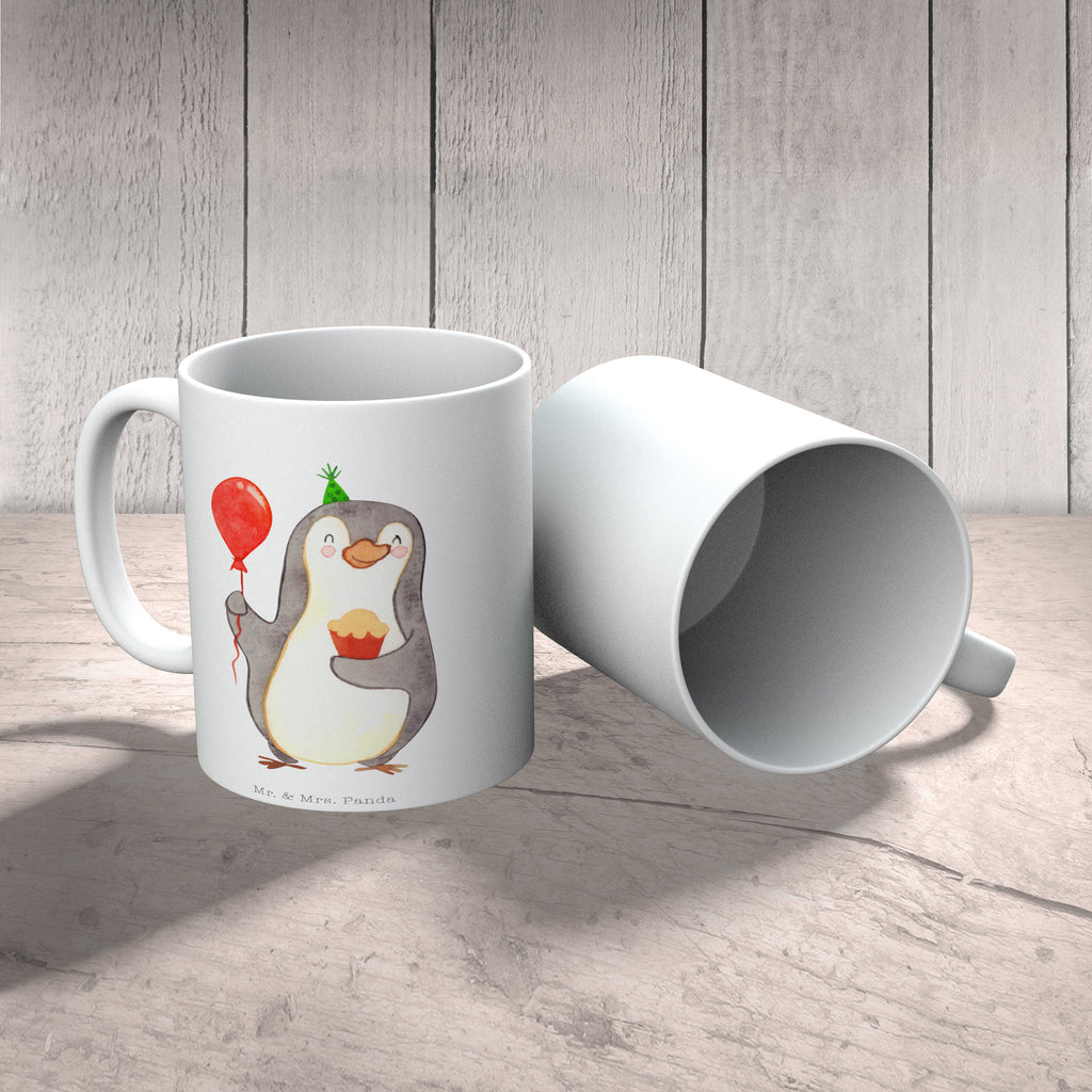 Tasse Pinguin Geburtstag Geburtstag, Party, Feiern, Geschenk, Geschenke, Torte, Kuchen Becher, Kaffeetasse, Kaffeebecher, Tee, Frühstück, Büro  Geburtstag, Geburtstagsgeschenk, Geschenk