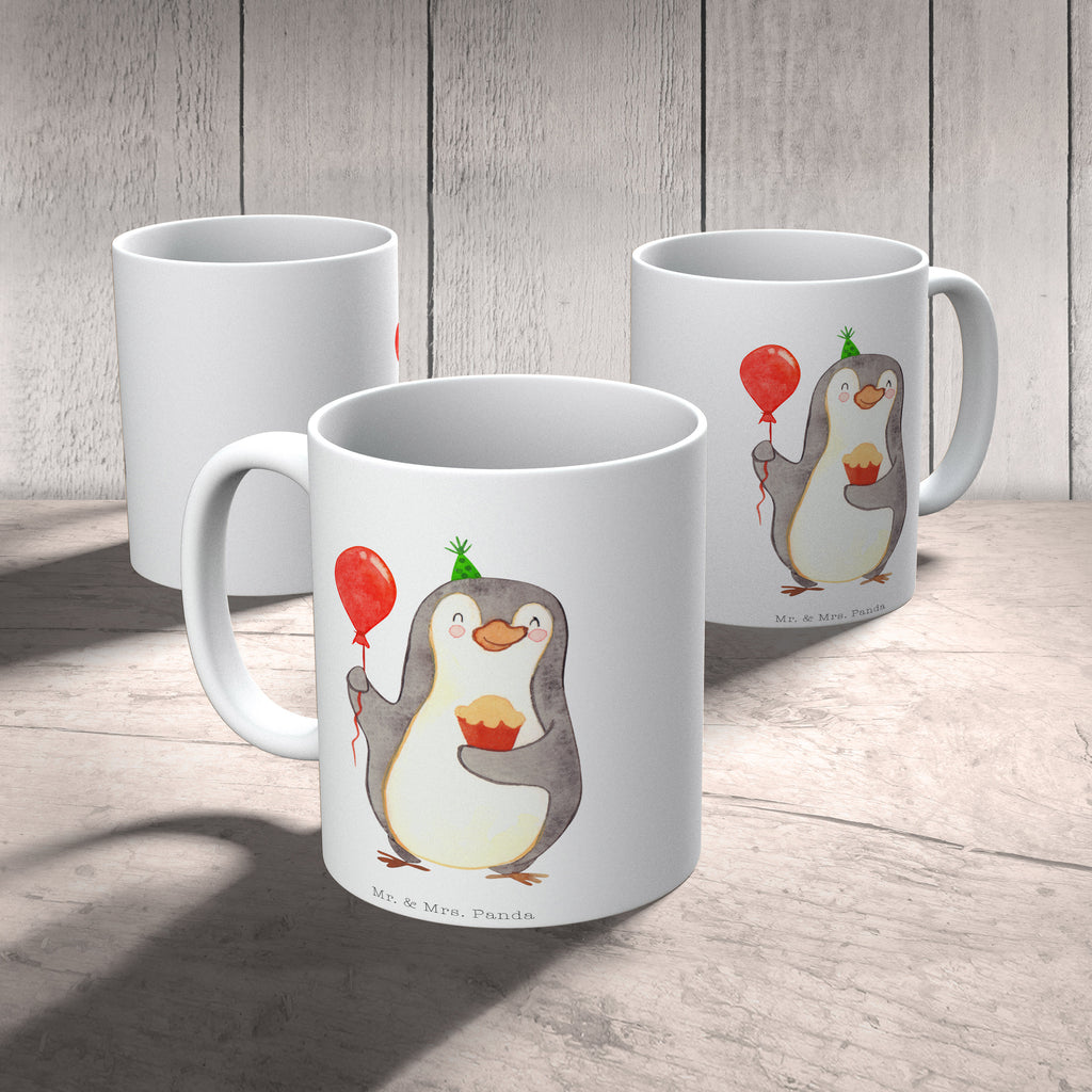 Tasse Pinguin Geburtstag Geburtstag, Party, Feiern, Geschenk, Geschenke, Torte, Kuchen Becher, Kaffeetasse, Kaffeebecher, Tee, Frühstück, Büro  Geburtstag, Geburtstagsgeschenk, Geschenk